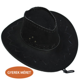 Cowboy velúr kalap, fekete...
