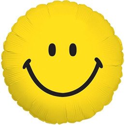 Lufi fóliás gömb 46cm Smiley