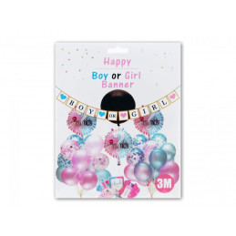 Party banner 3m Boy or Girl