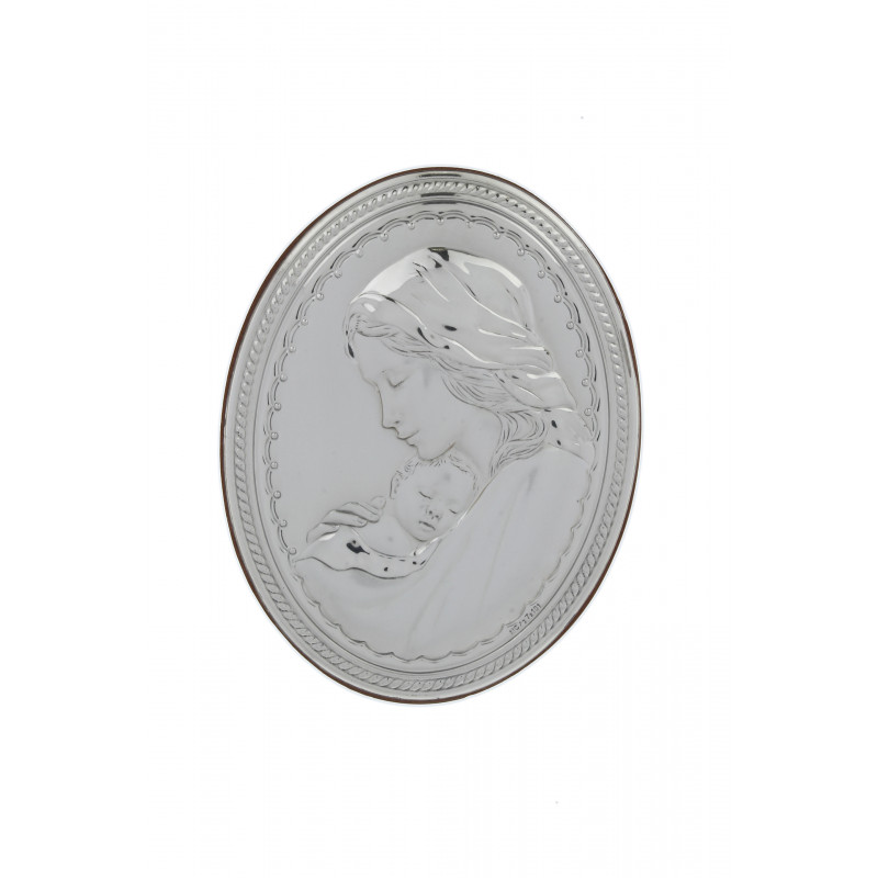 Valenti & Co ezüstözött ovális kép 10,2x13cm