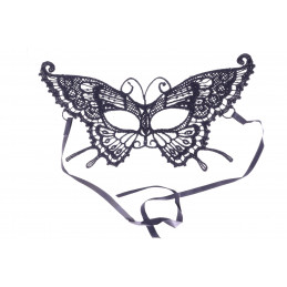 Fekete csipke maszk pillangó