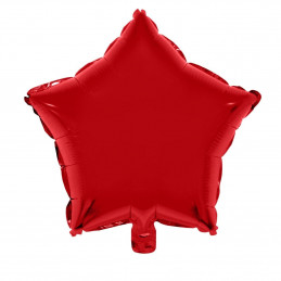 Fóliás lufi 46cm csillag piros