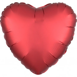 Fólia lufi 45cm piros szív
